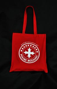 Torba bawełniana Polski Różaniec - CZERWONA